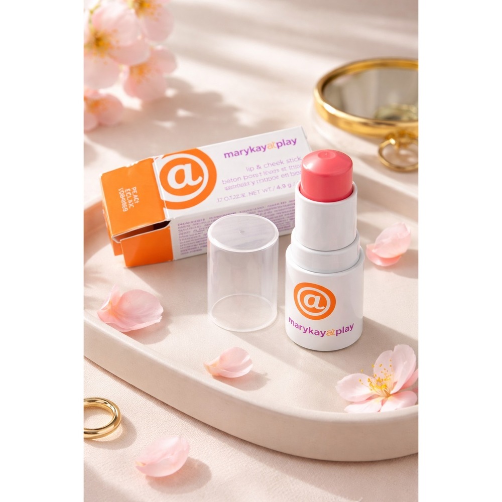Mary Kay At Play Lip And Cheek Stick Peach Pop Discontinued New